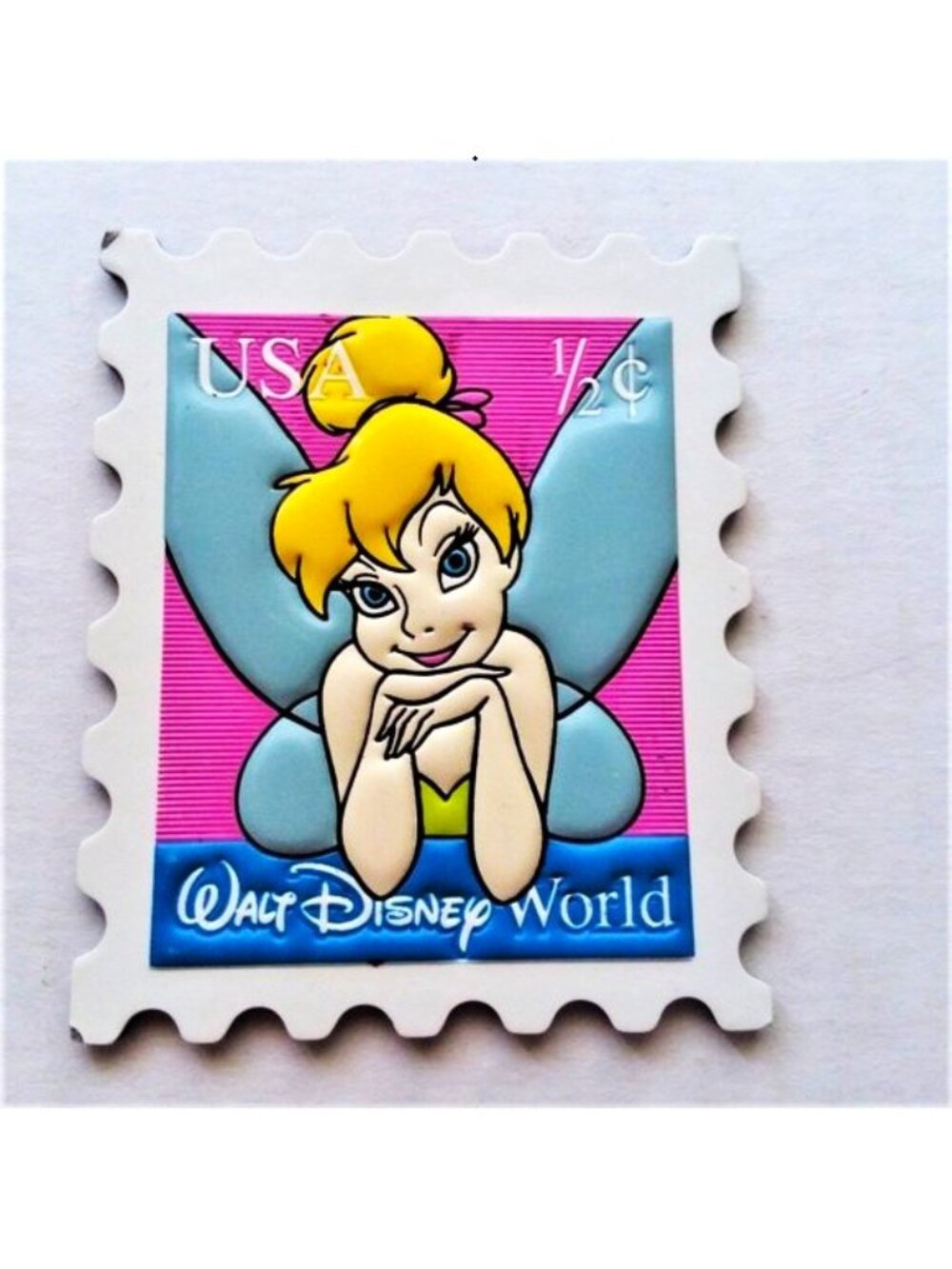 Magnet Tinker Bell Walt Disney World Parks Postal Stamp Theme Gift Souvenir VTG